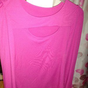 Pink Cutout knit blouse